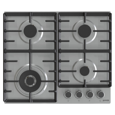 Gorenje | Hob | GW642ABX | Gas | Number of burners / cooking zones 4 | Rotary knobs | Stainless steel