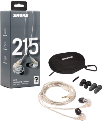 Shure SE215 Earphone, Clear | Shure