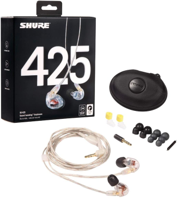 Shure SE425 Earphone, Clear | Shure