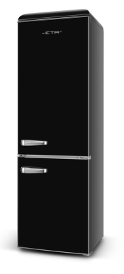 ETA | Refrigerator | ETA253290020E Storio retro | Energy efficiency class E | Free standing | Combi | Height 192 cm | Fridge net capacity 216 L | Freezer net capacity 84 L | 41 dB | Black