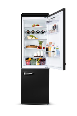 ETA | Refrigerator | ETA253290020E Storio retro | Energy efficiency class E | Free standing | Combi | Height 192 cm | Fridge net capacity 216 L | Freezer net capacity 84 L | 41 dB | Black