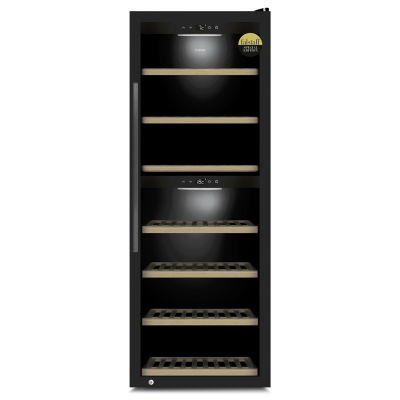 Caso | Smart Wine Cooler | WineExclusive 126 | Energy efficiency class G | Showcase | Free standing | Bottles capacity 126 bottles | Cooling type Compressor technology | Black