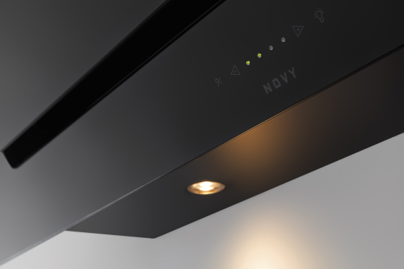 Novy | Hood | Vision 7836 | Wall mounted | Energy efficiency class A | Width 90 cm | 490 m³ / h | Touch control | LED | Black