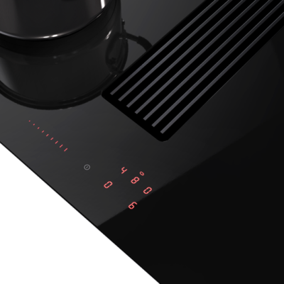 Novy | Hob + Hood | Easy Pro 1851 | Induction hob with built-in hood | Number of burners / cooking zones 4 | Black | Slider