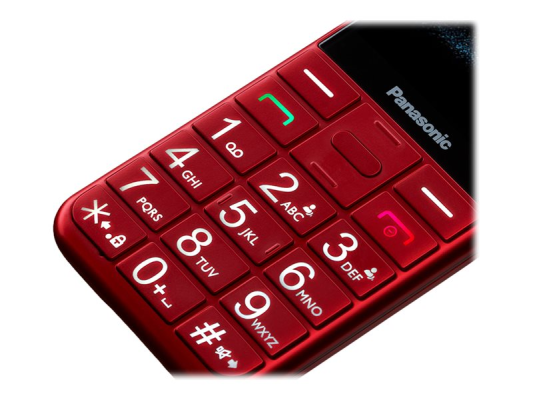 Panasonic | KX-TU155EXBN | Red | 2.4 " | TFT-LCD | microSD / microSDHC MB | Bluetooth | USB version micro USB | Built-in camera | Main camera resolution 0.3 MP