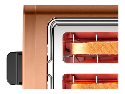 Bosch | DesignLine Toaster | TAT4P429 | Power 970 W | Number of slots 2 | Housing material Stainless Steel | Copper / Black