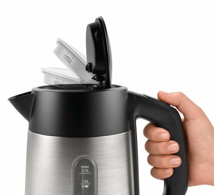Bosch | Kettle | DesignLine TWK4P440 | Electric | 2400 W | 1.7 L | Stainless steel | 360° rotational base | Stainless steel / Black