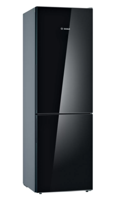 Bosch | Refrigerator | KGV36VBEAS | Energy efficiency class E | Free standing | Combi | Height 186 cm | Fridge net capacity 214 L | Freezer net capacity 94 L | 39 dB | Black