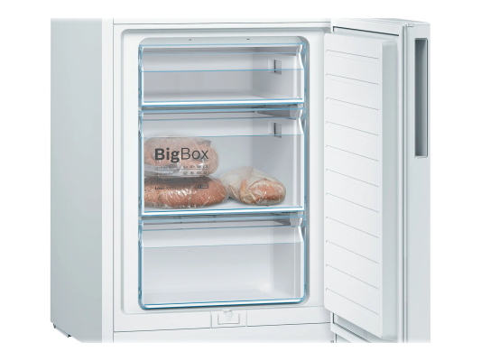 Bosch | Refrigerator | KGV39VWEA | Energy efficiency class E | Free standing | Combi | Height 201 cm | Fridge net capacity 249 L | Freezer net capacity 94 L | 39 dB | White