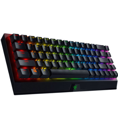 Razer | BlackWidow V3 Mini HyperSpeed | Mechanical Gaming Keyboard | Wireless | RGB LED light | NORD | Bluetooth | Black | Yellow Switch | Wireless connection