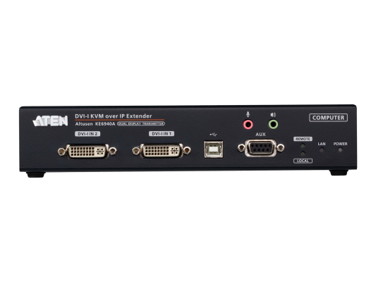 Aten | DVI-I Dual Display KVM over IP Extender Transmitter | KE6940AT | Warranty 36 month(s)