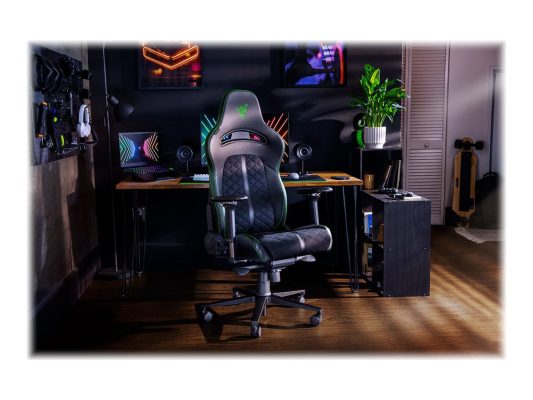Razer Enki Gaming Chair with Enchanced Customization, Black / Green | Razer Ergonomic Gaming Chair Enki EPU Synthetic Leather; Steel; Aluminium | Black / Green