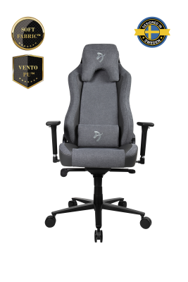 Arozzi Vernazza Vento Gaming Chair Vento Polyurethane; Soft Fabric; Metal; Aluminium | Ash