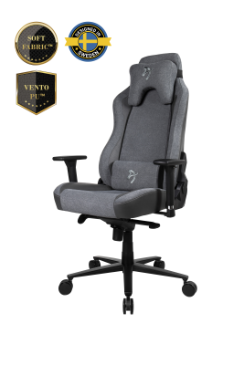Arozzi Vernazza Vento Gaming Chair Vento Polyurethane; Soft Fabric; Metal; Aluminium | Ash