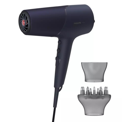 Philips | Hair Dryer | BHD510 / 00 | 2300 W | Number of temperature settings 3 | Ionic function | Diffuser nozzle | Blue / Metal