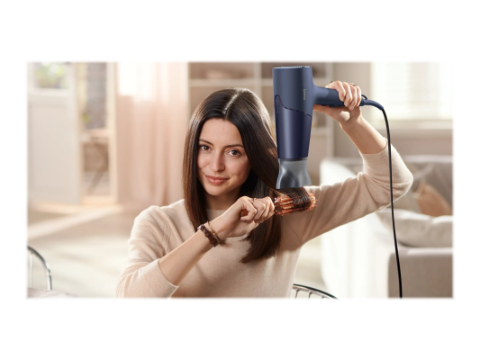 Philips | Hair Dryer | BHD510 / 00 | 2300 W | Number of temperature settings 3 | Ionic function | Diffuser nozzle | Blue / Metal