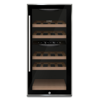 Caso | Wine cooler | WineComfort 24 | Energy efficiency class G | Showcase | Bottles capacity 24 bottles | Cooling type Compressor technology | Black