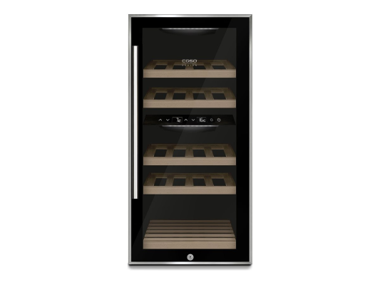 Caso | Wine cooler | WineComfort 24 | Energy efficiency class G | Showcase | Bottles capacity 24 bottles | Cooling type Compressor technology | Black