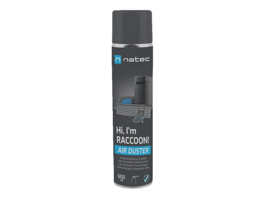 Natec Compressed Air Duster, Raccoon Air, 600 ml | Natec | NSC-1763 | Air Duster | 600 ml