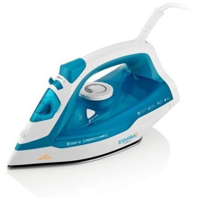 ETA | Iron | Esmira ETA027390000 | Steam Iron | 2200 W | Water tank capacity 380 ml | Continuous steam 40 g / min | Steam boost performance 100 g / min | Turquoise
