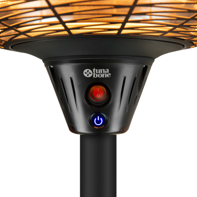 TunaBone | Electric Standing Infrared Patio Heater | TB2068S-01 | Patio heater | 2000 W | Number of power levels 3 | Suitable for rooms up to 20 m² | Black | IP45