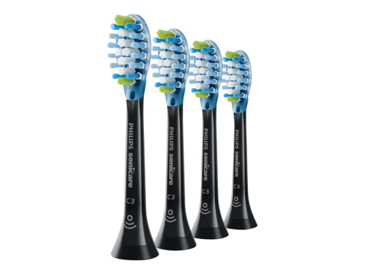 Philips | Toothbrush Heads | HX9044 / 33 Sonicare C3 Premium Plaque | Heads | For adults | Number of brush heads included 4 | Number of teeth brushing modes Does not apply | Sonic technology | Black