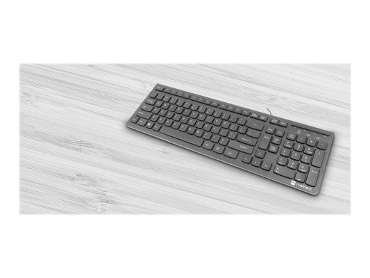 Natec | Keyboard | Discus 2 Slim | Standard | Wired | US | Black | USB 2.0 | 424 g | Numeric keypad