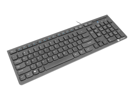 Natec | Keyboard | Discus 2 Slim | Standard | Wired | US | Black | USB 2.0 | 424 g | Numeric keypad