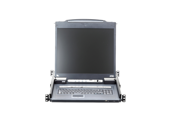 Aten | KVM over IP Switch with Daisy-Chain Port and USB Peripheral Support | CL5708IN 8-Port PS / 2-USB VGA 19" LCD KVM