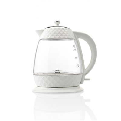 ETA | Crystal Kettle | ETA315490010 | Electric | 2200 W | 1.7 L | Glass | 360° rotational base | Glass / White