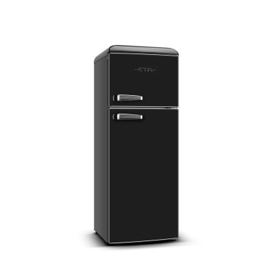 ETA | Refrigerator | ETA253890020E Storio | Energy efficiency class E | Free standing | Double Door | Height 148.2 cm | Fridge net capacity 170 L | Freezer net capacity 45 L | 44 dB | Black