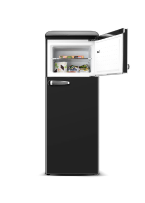 ETA | Refrigerator | ETA253890020E Storio | Energy efficiency class E | Free standing | Double Door | Height 148.2 cm | Fridge net capacity 170 L | Freezer net capacity 45 L | 44 dB | Black