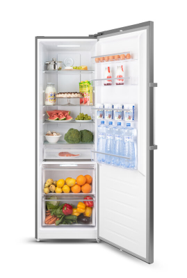 ETA | Refrigerator | ETA254990010E | Energy efficiency class E | Free standing | Larder | Height 185 cm | No Frost system | Fridge net capacity 359 L | Freezer net capacity 0 L | Display | 40 dB | Silver