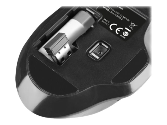 Natec Mouse, BlackBird 2, Silent, Wireless, 1600 DPI, Optical, Black | Natec | Mouse | Optical | Wireless | Black / Gray | BlackBird 2