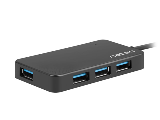 Natec | 4 Port Hub With USB 3.0 | Moth NHU-1342 | Black | 0.15 m