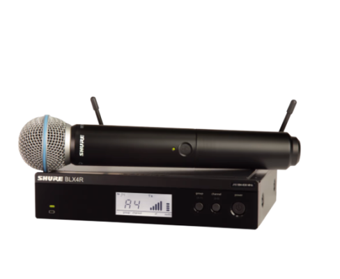 Shure | Yes | Wireless Vocal Rack-mount System with Beta 58A | BLX24RE / B58 | Black | Yes | Wireless connection