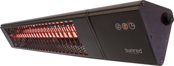 SUNRED | Heater | PRO25W-SMART, Triangle Dark Smart Wall | Infrared | 2500 W | Black | IP55