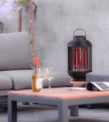 SUNRED | Heater | D-INDO-12T, Indox Dark Table | Infrared | 1200 W | Black | IP55