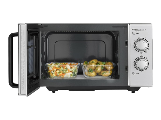 Caso | Ceramic Microwave Oven with Grill | MG 25 Ecostyle | Free standing | 25 L | 900 W | Grill | Silver