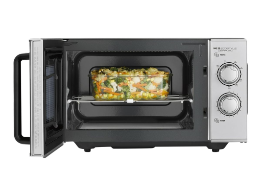 Caso | Ceramic Microwave Oven with Grill | MG 25 Ecostyle | Free standing | 25 L | 900 W | Grill | Silver