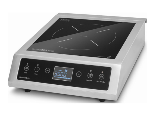 Caso | Hob | Gastro 3500 Eco | Number of burners / cooking zones 1 | Touch | Black / Stainless Steel | Induction