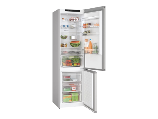 Bosch | Refrigerator | KGN392LDF | Energy efficiency class D | Free standing | Combi | Height 203 cm | No Frost system | Fridge net capacity 260 L | Freezer net capacity 103 L | 35 dB | Stainless steel