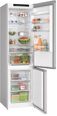Bosch | Refrigerator | KGN392LDF | Energy efficiency class D | Free standing | Combi | Height 203 cm | No Frost system | Fridge net capacity 260 L | Freezer net capacity 103 L | 35 dB | Stainless steel