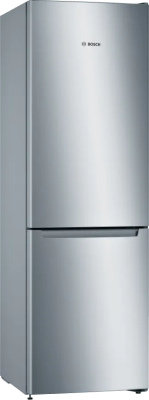 Bosch | Refrigerator | KGN36NLEA | Energy efficiency class E | Free standing | Combi | Height 186 cm | No Frost system | Fridge net capacity 216 L | Freezer net capacity 89 L | 42 dB | Stainless steel