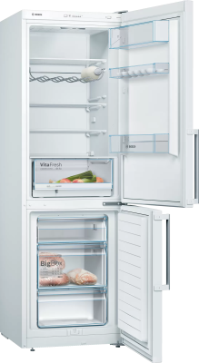 Bosch | Refrigerator | KGV366WEP | Energy efficiency class E | Free standing | Combi | Height 186 cm | Fridge net capacity 214 L | Freezer net capacity 94 L | 39 dB | White