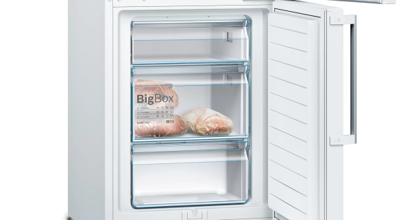 Bosch | Refrigerator | KGV366WEP | Energy efficiency class E | Free standing | Combi | Height 186 cm | Fridge net capacity 214 L | Freezer net capacity 94 L | 39 dB | White