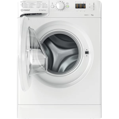 INDESIT | Washing machine | MTWA 71252 W EE | Energy efficiency class E | Front loading | Washing capacity 7 kg | 1200 RPM | Depth 54 cm | Width 59.5 cm | Display | LED | White