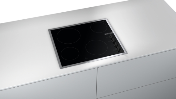 Bosch | Hob | PKE645CA2E | Vitroceramic | Number of burners / cooking zones 4 | Rotary knobs | Black