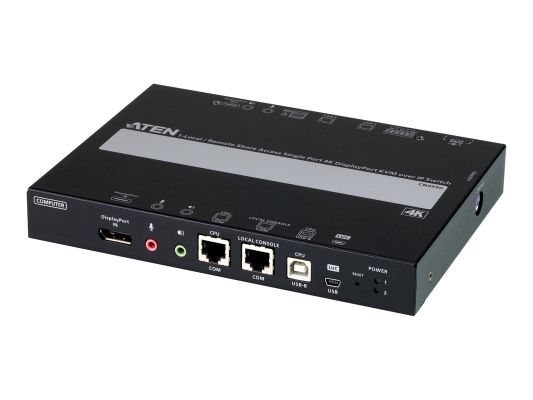 ATEN CN9950 1-Local / Remote Share Access Single Port 4K DisplayPort KVM over IP Switch | Aten | 1-Local / Remote Share Access Single Port 4K DisplayPort KVM over IP Switch | CN9950 | Warranty 24 month(s)