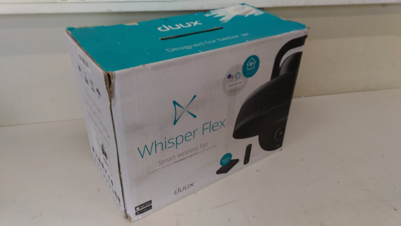 SALE OUT. Duux Whisper Flex Smart Fan with Battery Pack, Black | Duux | Smart Fan | Whisper Flex Smart Black with Battery Pack | Stand Fan | USED, DAMAGED PACKAGING, SMALL MARKS ON STAND, BATTERY NOT WORKING, CRACK ON BACK | Black | Diameter